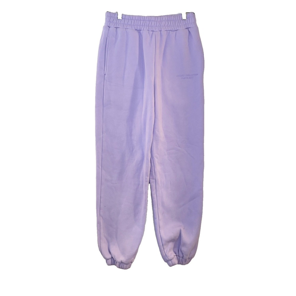 Comfrt Comfort‎ Collection Pastel Edit Purple Fleece Jogger Pants Pockets M